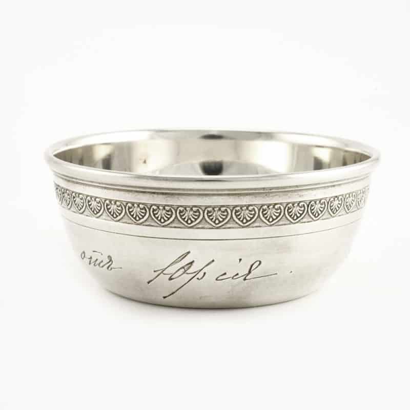 Russian Silver Bowl with Peter the Great Coin - Image 5