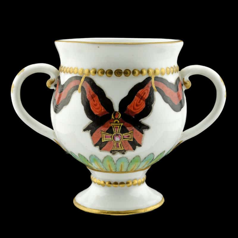 Rare Russian porcelain custard or ice cup for the Order of St. Vladimir, 1783-1785