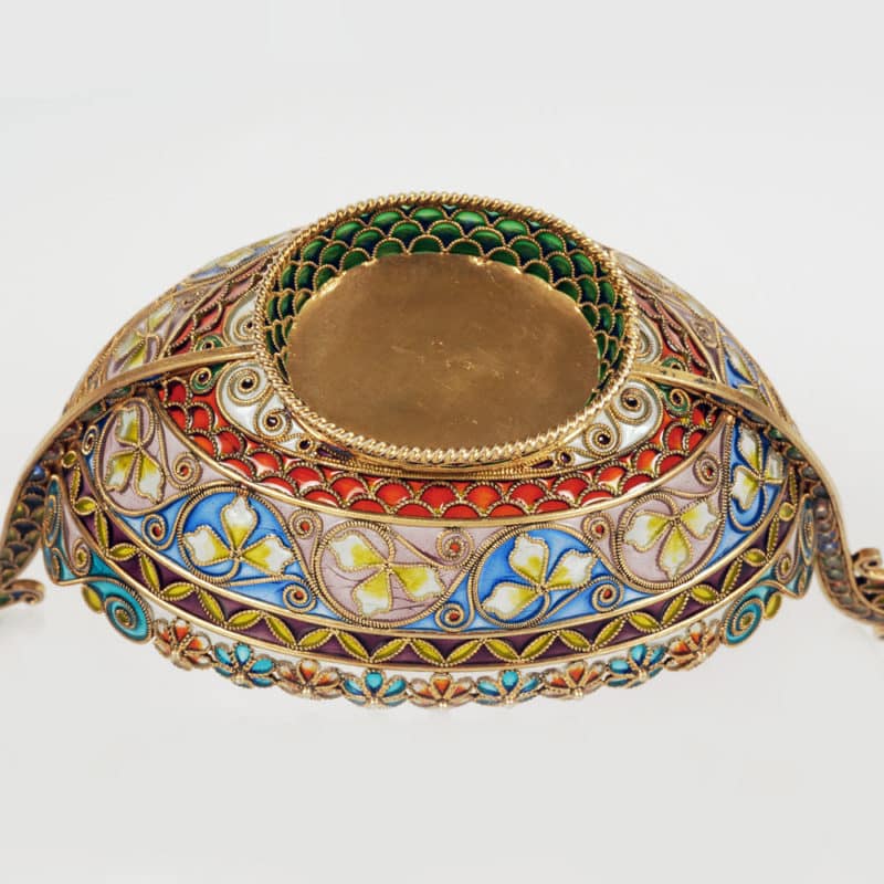 A Norwegian gilded silver & plique-à-jour enamel bowl - Image 3