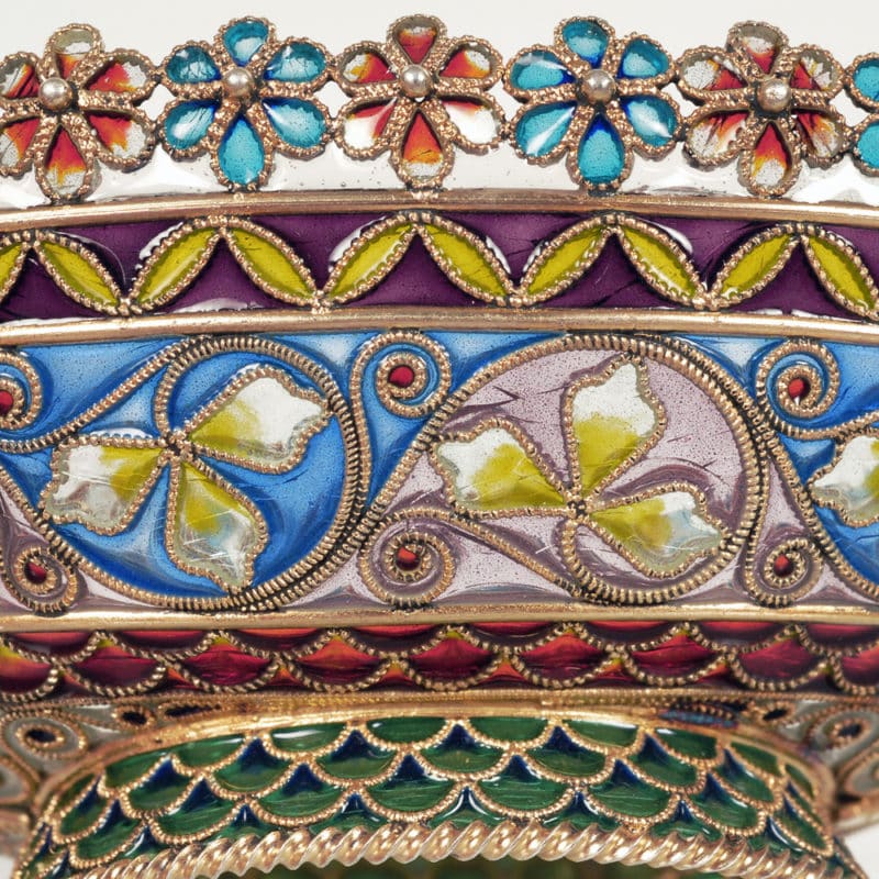 A Norwegian gilded silver & plique-à-jour enamel bowl - Image 5