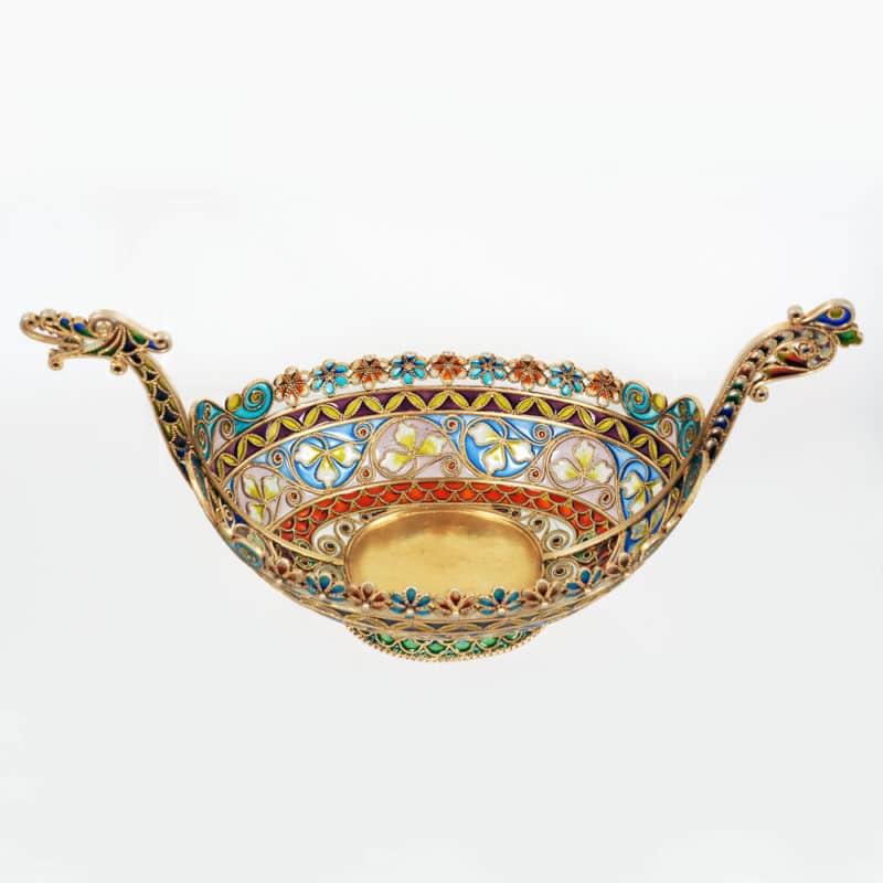 A Norwegian gilded silver & plique-à-jour enamel bowl - Image 4