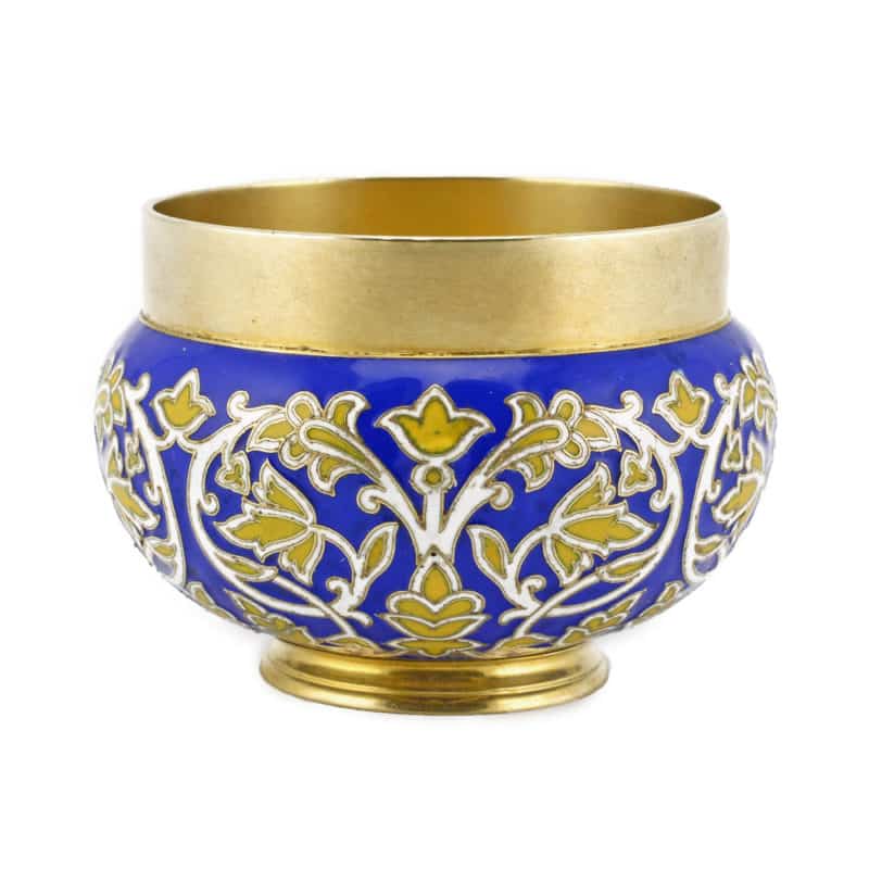 A Faberge Silver and Enamel Bratina (Loving Cup), Michael Perchin