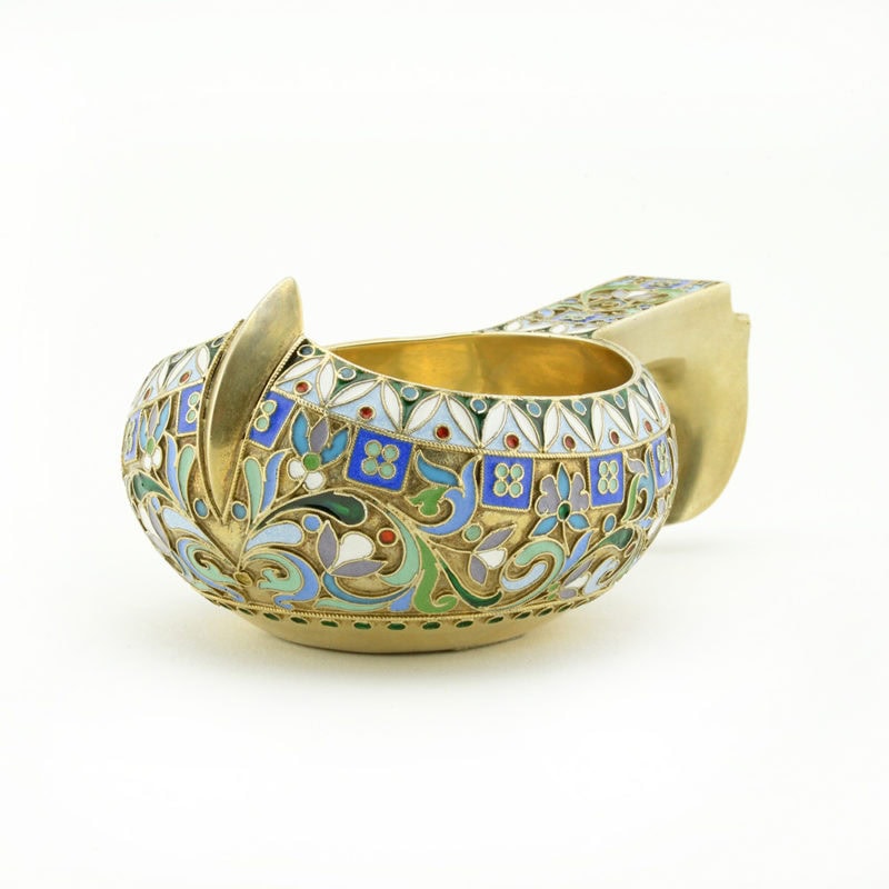 Pavel Ovchinnikov Enamel Kovsh - Image 2