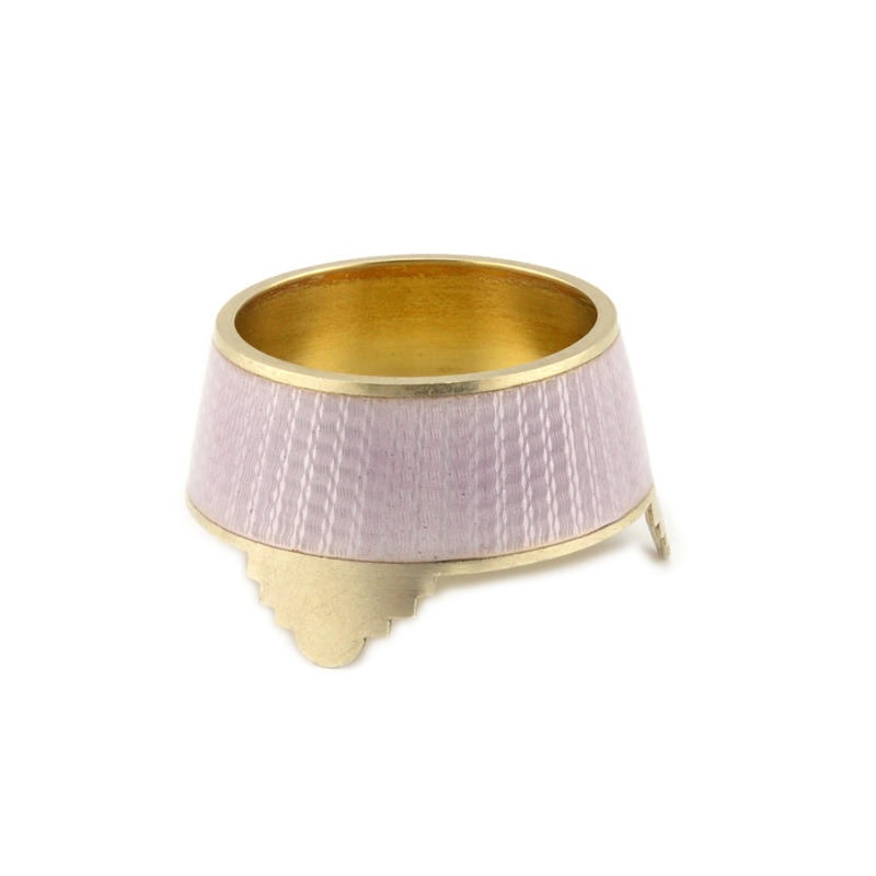 A Russian gilded silver & guilloché enamel salt by Egor Pankratiev - Image 2
