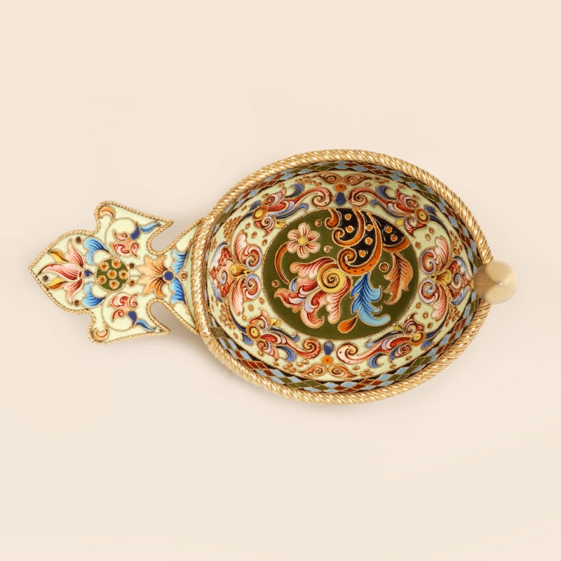 Feodor Ruckert Enamel Kovsh - Image 4