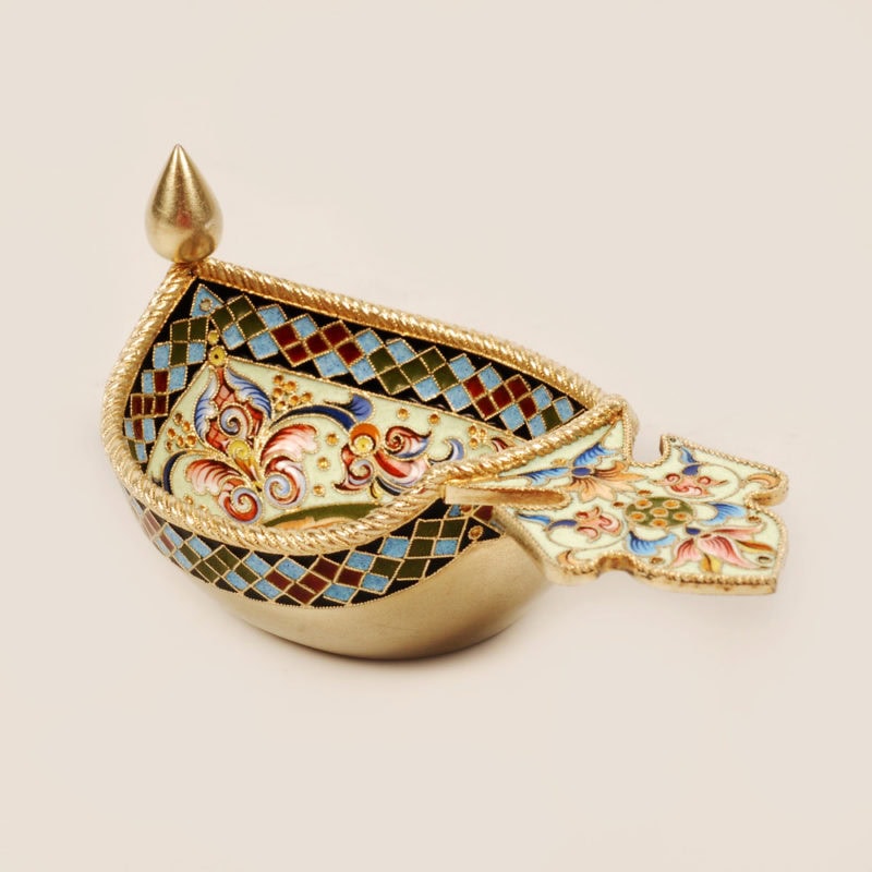 Feodor Ruckert Enamel Kovsh - Image 3