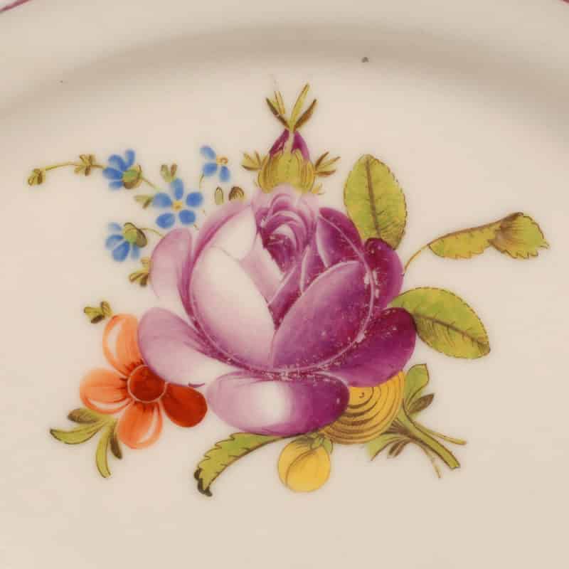 Gardner Factory oval porcelain serving plate with reticulated border - Image 5