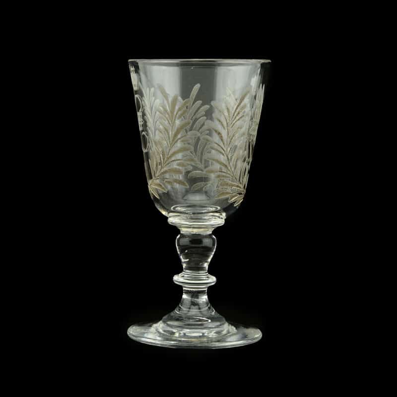 18th Century Glass Cordial with Imperial Cipher of Empress Catherine the Great, Imperial Glass Factory - Image 4