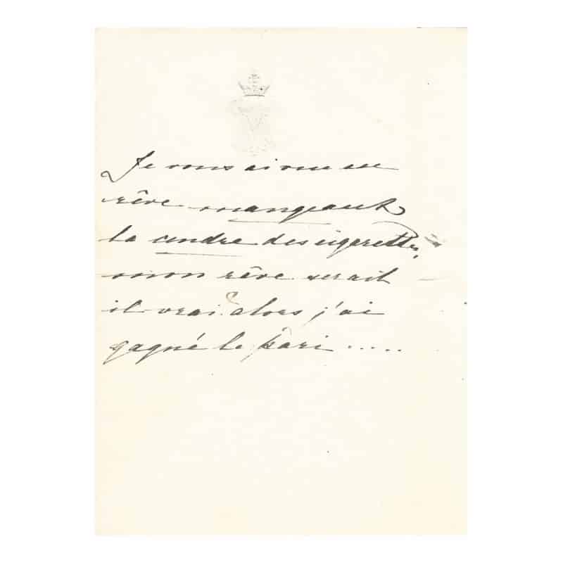 Empress Maria Feodorovna of Russia: a signed 1875 letter on her personal embossed stationery - Image 2