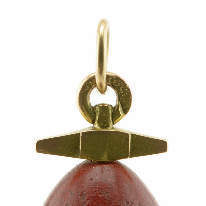 Fabergé gold & purpurine pendant Easter egg with anchors - Image 3