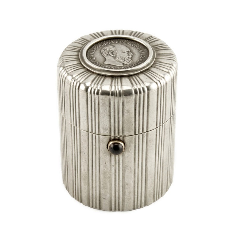 Fabergé Silver Traveling Inkwell