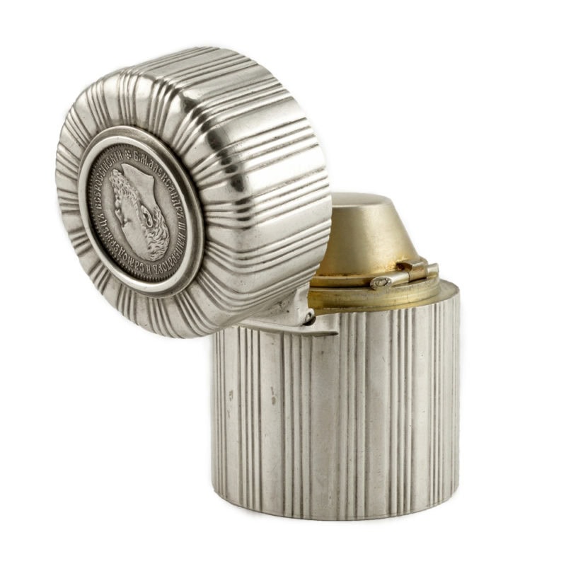 Fabergé Silver Traveling Inkwell - Image 3
