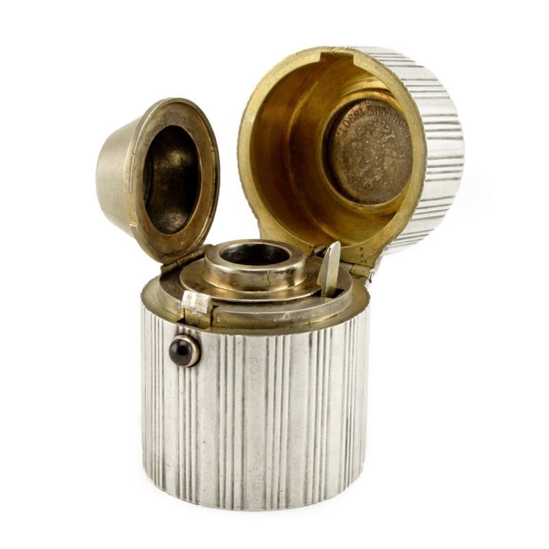 Fabergé Silver Traveling Inkwell - Image 5