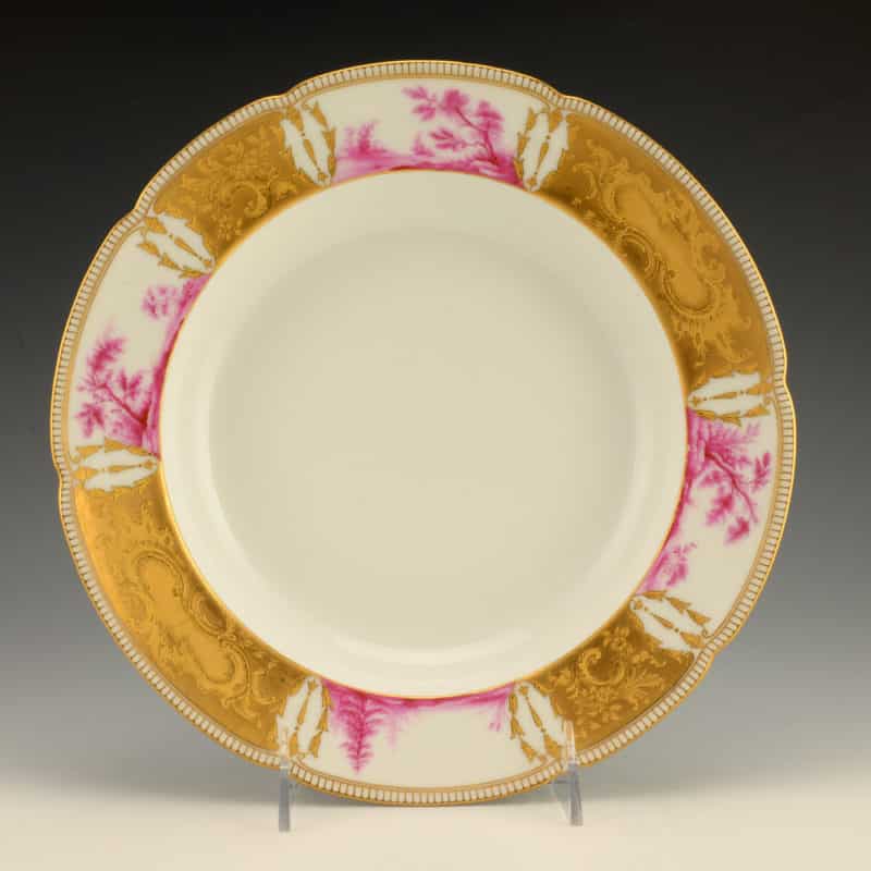 Russian Imperial Porcelain Factory Purple Service Soup Plate
