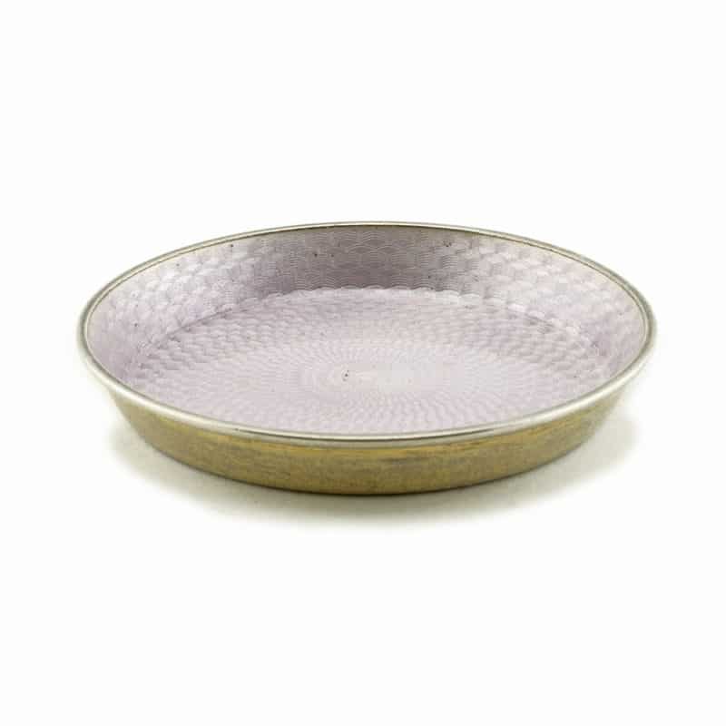 Fabergé guilloché enamel circular tray