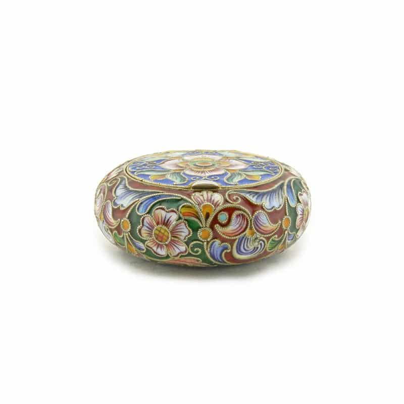 A Feodor Rückert shaded cloisonné enamel snuff or pastille case - Image 2