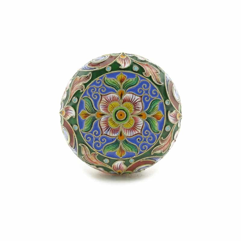 A Feodor Rückert shaded cloisonné enamel snuff or pastille case - Image 3