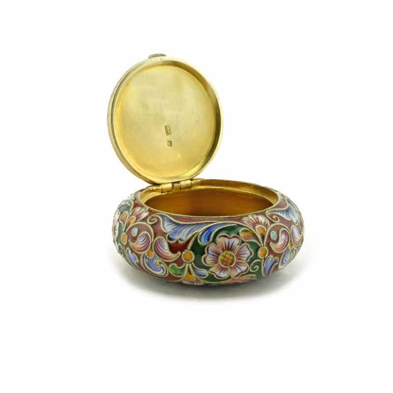 A Feodor Rückert shaded cloisonné enamel snuff or pastille case - Image 4