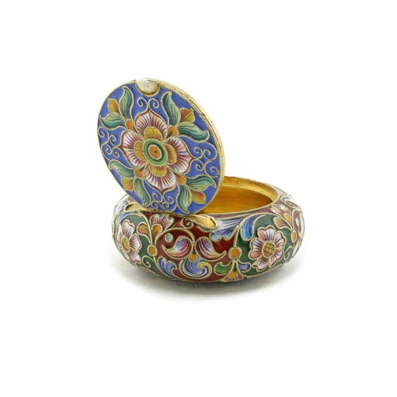 A Feodor Rückert shaded cloisonné enamel snuff or pastille case - Image 5