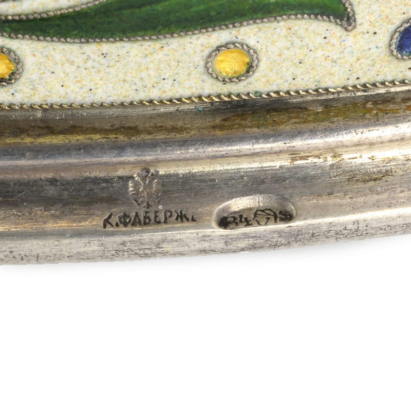A rare Fabergé Moscow shaded cloisonné enamel inkwell - Image 10
