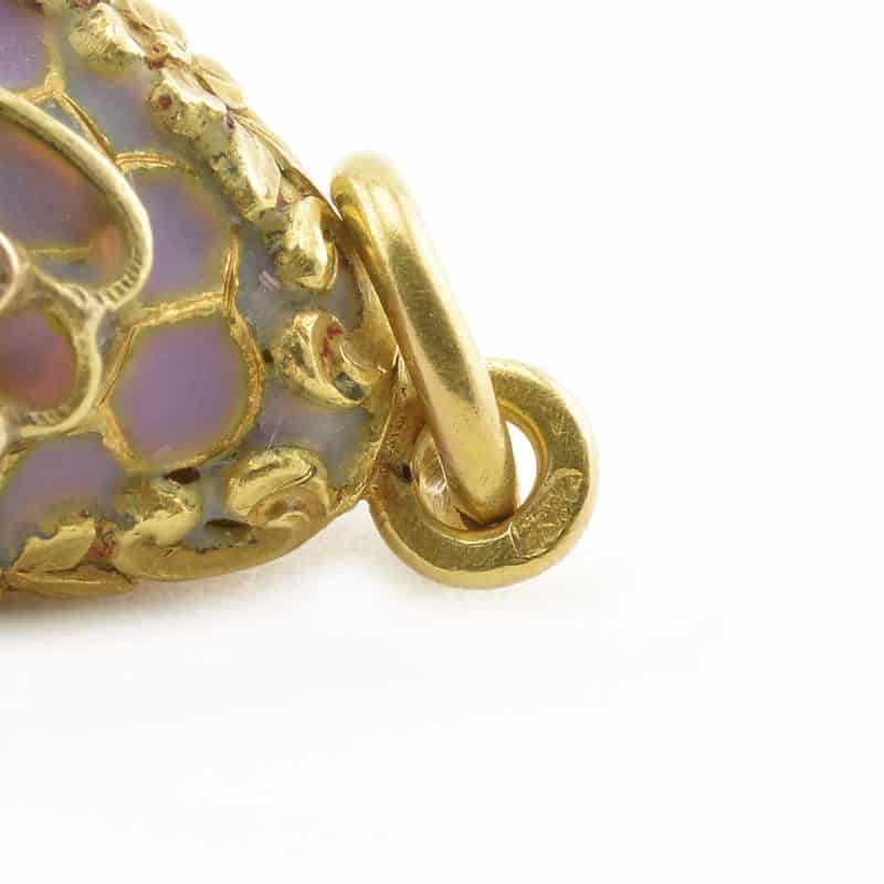 A Russian Gold, Diamonds & Cabochon Miniature Pendant Egg - Image 4