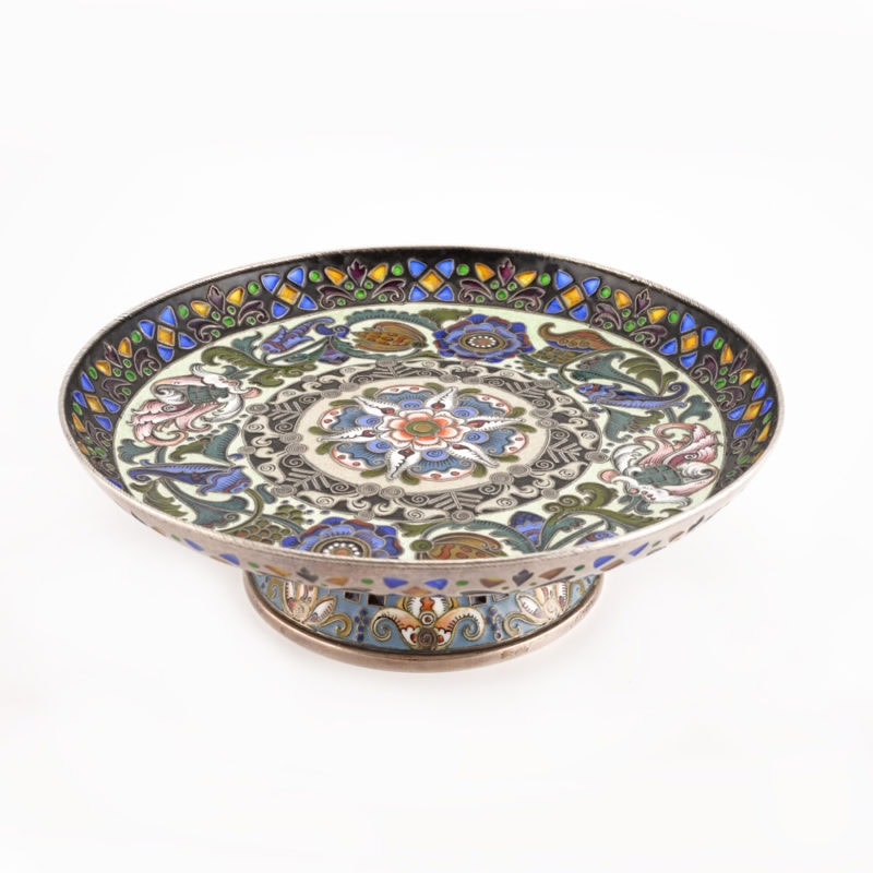 A Rückert shaded enamel & plique-à-jour tazza - Image 2