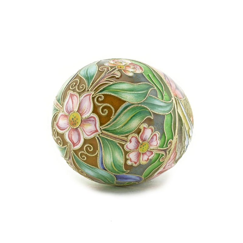 An extremely rare & magnificent Rückert shaded cloisonné & guilloché pictorial enamel Easter egg - Image 4