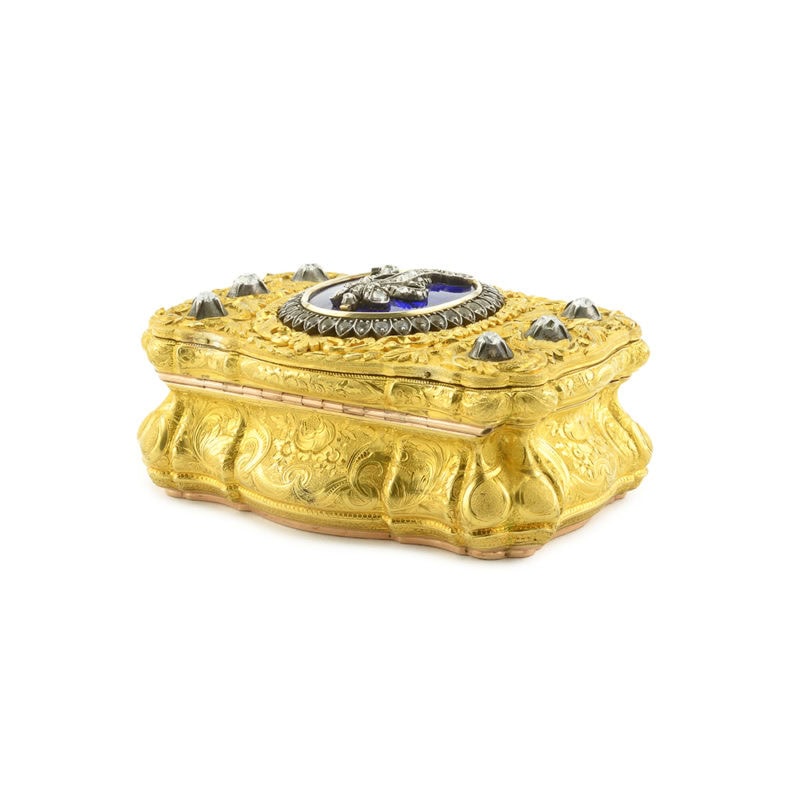 Grand Duke Konstantin Nikolaevich: A diamond-set gold Imperial presentation snuff box - Image 3