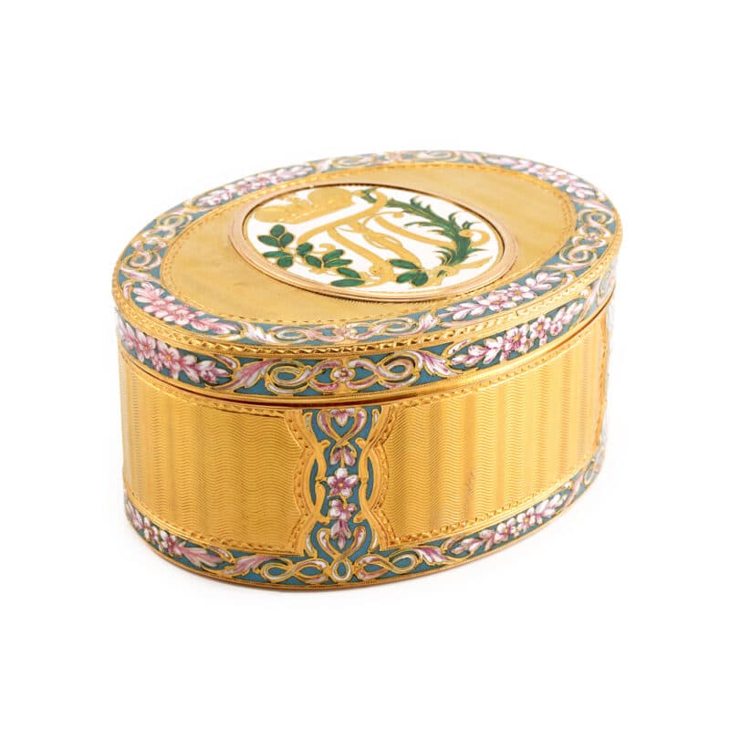 A Swiss Gold and Enamel Imperial Presentation Snuff Box for Russian Grand Duke Paul Petrovich and Grand Duchess Maria Feodorovna - Image 3