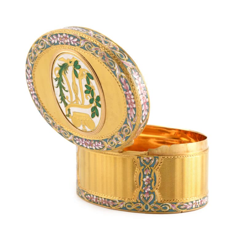 A Swiss Gold and Enamel Imperial Presentation Snuff Box for Russian Grand Duke Paul Petrovich and Grand Duchess Maria Feodorovna - Image 5