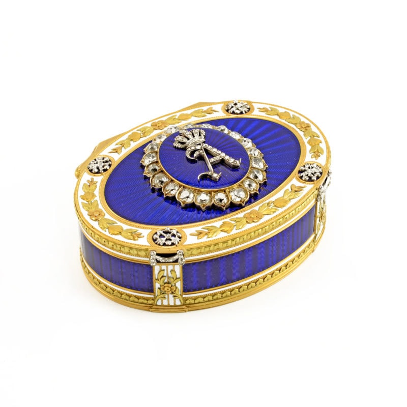 A Diamond-set Varicolor Gold & Enamel Imperial Presentation Snuffbox - Image 3