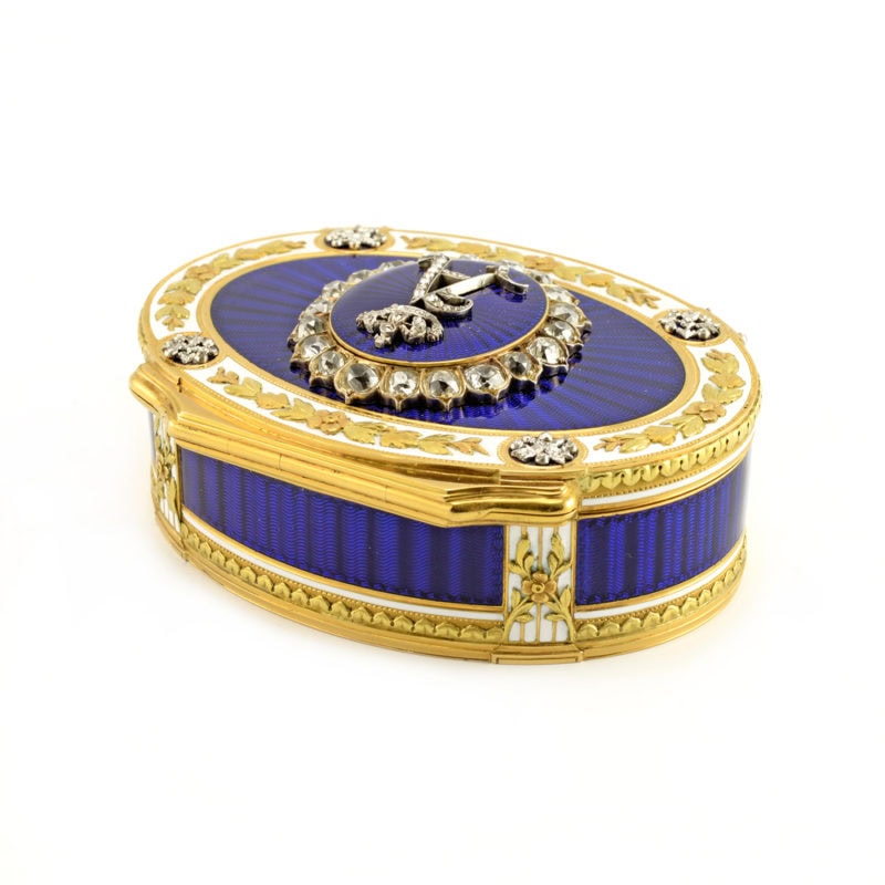 A Diamond-set Varicolor Gold & Enamel Imperial Presentation Snuffbox - Image 4