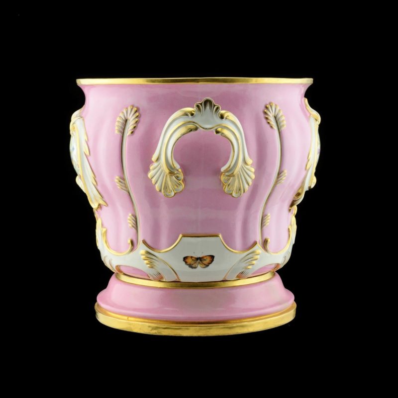 Russian Imperial Porcelain Factory pink ground jardinière - Image 2